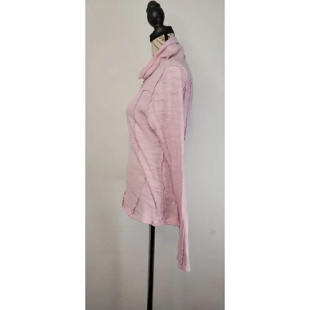 Free People We The Free Everyday Layering Knit Top Pink Small OB 1582226